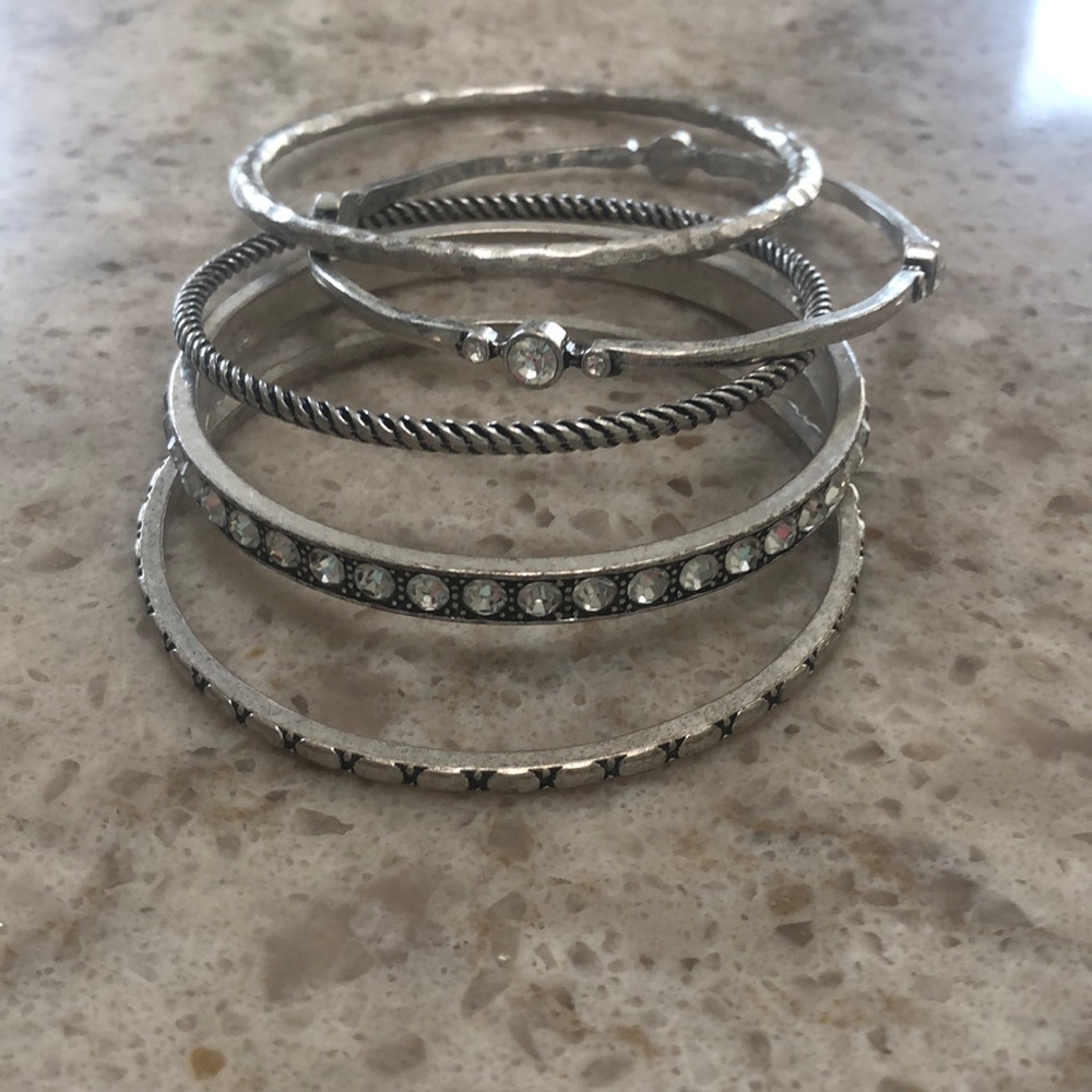 Silver Bangles (set of 5)